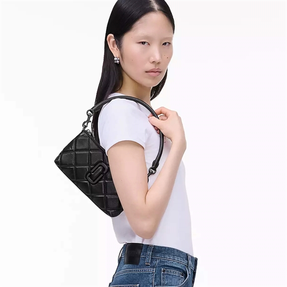 Marc Jacobs The Quilted Snapshot Convertible Shoulder Bag, Sort 